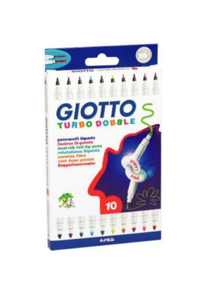 Giotto Turbo Dobble Çift Uçlu Keçeli Kalem 10'lu