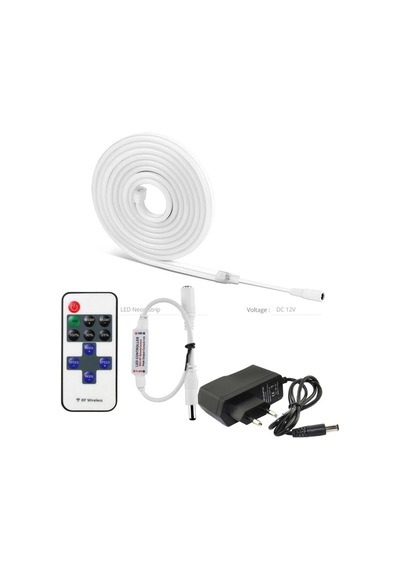 5 Metre Esnek Neon Led Şerit Dimmer Kumandalı Dekoratif Aydınlatma Seti Sb-6538 Amber Diğer