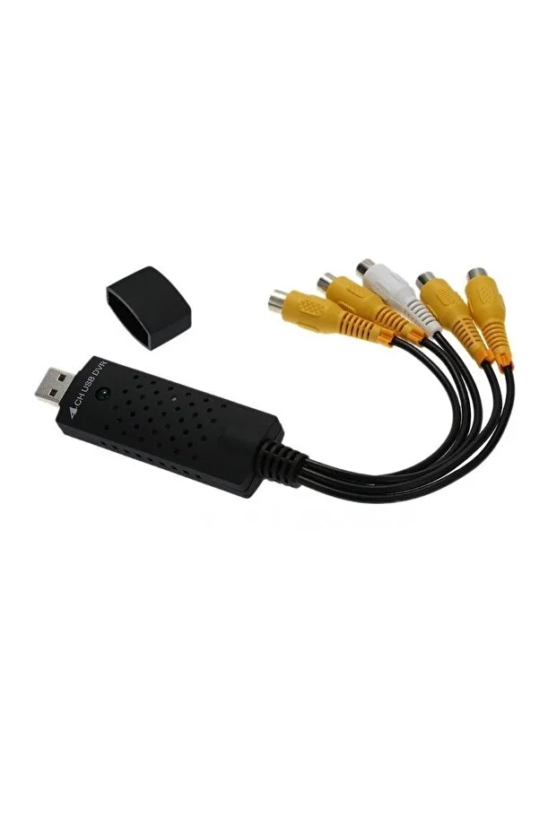 Easycap Capture Kamera Uydu Tv Den Pc Kayıt Kartı 4 Kanal Ses Dönüştürücü Kayıt Kablosu Usb Dvr 4ch Çevirici Dönüştürücü