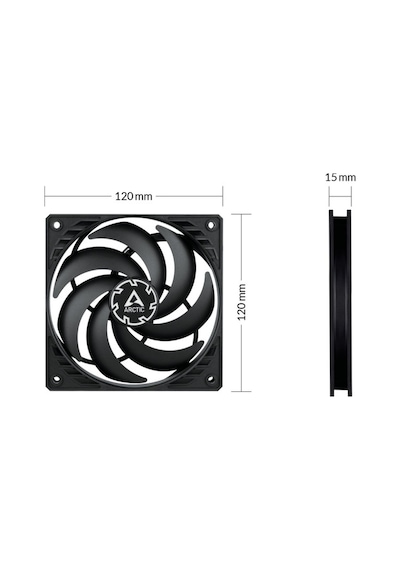 Arctic P12 Slim Pwm Pst 120Mm 2100 RPM Kasa Fanı Siyah Arctic P12 Slim Pwm Pst 120Mm 2100 RPM Kasa Fanı Siyah