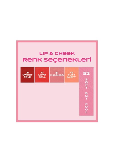 Kremsi Formda Dudak Ve Yanak Renklendirici- Lip&cheek 52 Soft But Cool