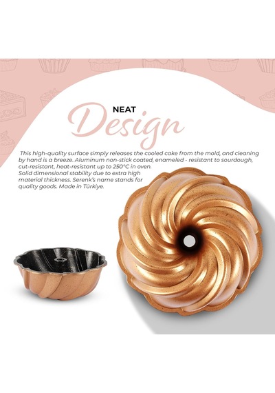 Tr Fun Cooking Rüzgar Gülü Alüminyum Döküm Granit Kaplama Kek Kalıbı 24 Cm Sarı Diğer