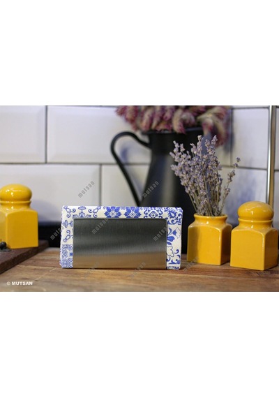 Paslanmaz Çelik Dikdörtgen Peçetelik - Çok Amaçlı/masaüstü Dekoratif Peçetelik - 13 X 7 Cm Çok Renkli