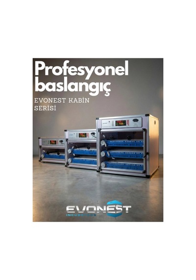 Evonest Kaz Uyumlu Kabin Tip Kuluçka Makinesi 196 Yumurtalık Kapasiteli