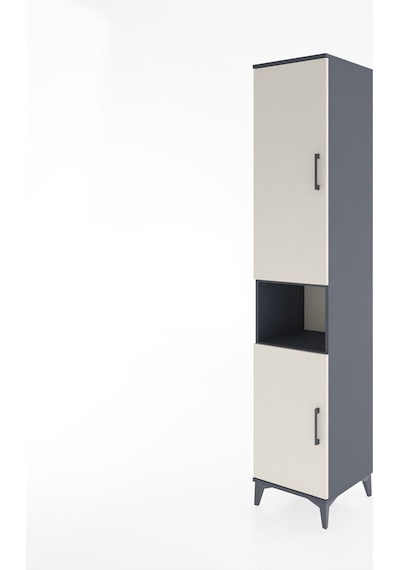 Hyperion Dolap 4 Raflı 2 Kapaklı Tek Askılı 44x44x221 Antrasi... Antrasit
