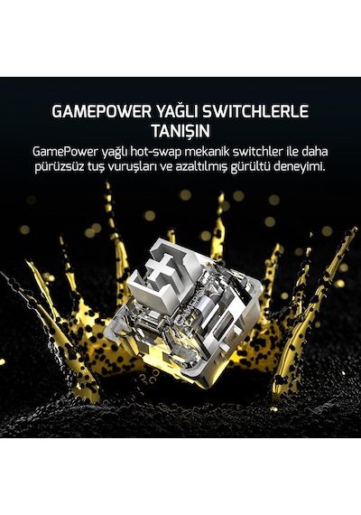 Gasket Elite X RGB Wireless/Bluetooth/Kablolu Mekanik Hot-Swap Yağlı Switch Klavye