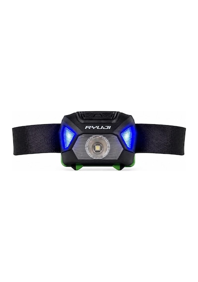 Ryuji Uv + Beyaz + Mavi Renk 100 Lümen Pilli Kafa Lambası Siyah