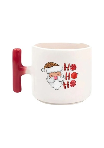 Yeni Yıl Ho Ho Ho - T Kulp Kupa Beyaz