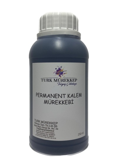 Permanent Kalem Mürekkebi Siyah 250 ml.