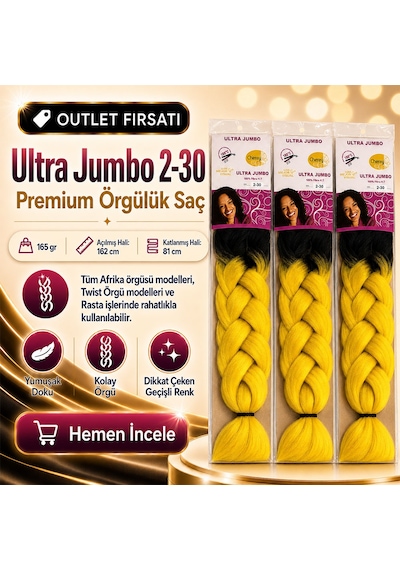 3 Paket / Afrika Örgüsü Ve Rasta İçin Sentetik Ombreli 2/30 - Izbp-892131 Çok Renkli