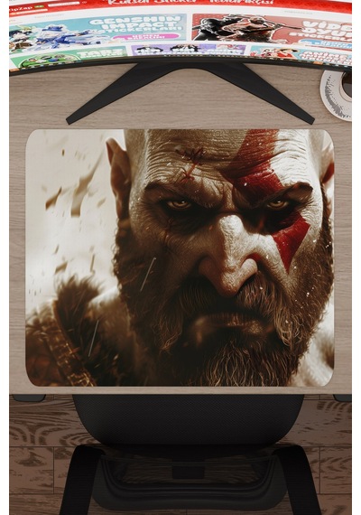 God Of War Kaymaz Dikişli Kauçuk Oyuncu Mousepad V2 - 48x40 Xl Gaming Mouse Pad Fare Altlığı