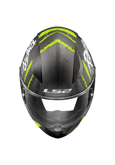 Ls2 Rapıd 2 Raven Motosiklet Kaskı Gri - Mat Siyah - Neon Sarı