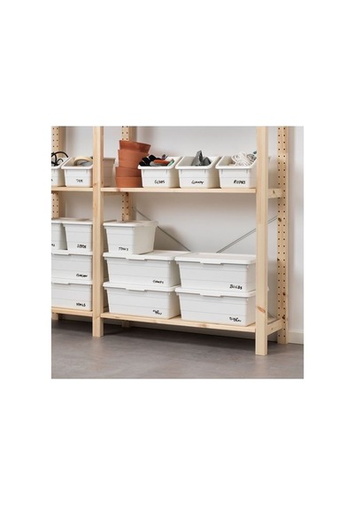 Ikea Sockerbıt Kapaklı Kutu, Beyaz, 38x25x15 Cm