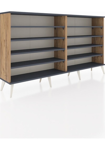 Arges Konsol 8 Raflı 176x30x99 Çam-antrasit Çam-antrasit Arges Konsol 8 Raflı 176x30x99 Çam-antrasit Çam-antrasit