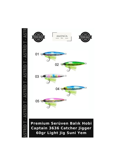 Premium Serüven Balık Hobi Captain 3636 Catcher Jigger 60gr Light Jig Suni Yem