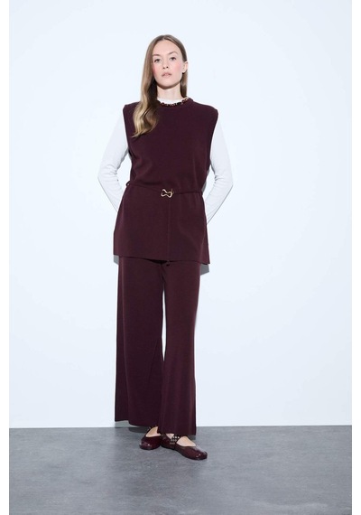 Defacto Relax Fit Pantolon V0088az25wnbr115 Bordo