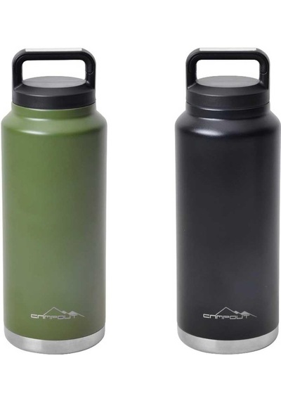 Campout Çift Katmanlı   Termos 1000 Ml Siyah