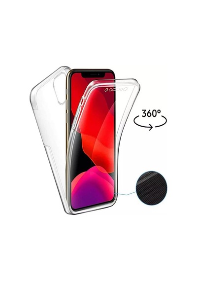 İphone 13 Pro İle Uyumlu Kılıf 360 Şeffaf Hem Ön Hem De Arka Yüzünü Koruyan Toz Ve Kirden Koruyan Transparan 2 Parça Tam Koruma Silikon Kılıf