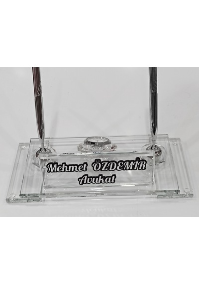 Masaüstü Kristal isimlik Ofis Büro Hediyesi M105SLV