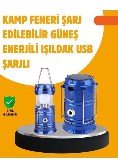 Sepetopia Usb Şarjlı Çok Fonksiyonlu Kamp Feneri Taşınabilir Ve Dayanıklı 00642064