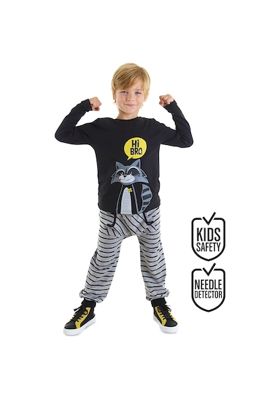 Denokids Rakun Erkek Çocuk T-shirt Pantolon Takım