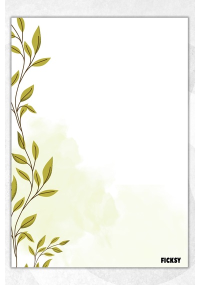 A5 Çiçek Bloknot Çizgisiz Defter - 50 Yaprak - Memopad - Notepad - Not Defteri - Not Kağıdı - 2037 Çok Renkli