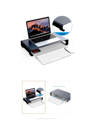 Monitör Yükseltici Monitör Standı Siyah - 803388651 Siyah