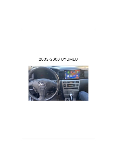 Snp Serisi Toyota Corolla 2003 - 2006 Terra Ve Sole Uyumlu 6-128gb Hafıza Multimedya Sistemi Ve Geri Görüş Kamerası 9"