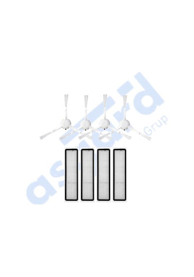 Dreame L20 Ultra Uyumlu 4 Yan Fırça 4 Filtre 2 Mop Pkt-iasgf0001438