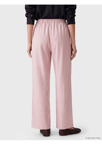 Lcw Modest Pembe Beli Lastikli Dokulu Kadın Pantolon