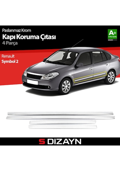S-Dizayn Renault Symbol 2 Kapı Koruma Çıtası Krom 2008-2013