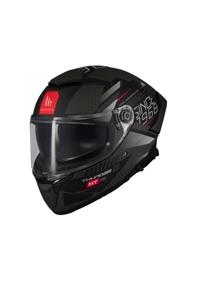 Mt Helmets Thunder 4 Sv Luminence D1 Motosiket Kaskı Mat Gri - Siyah