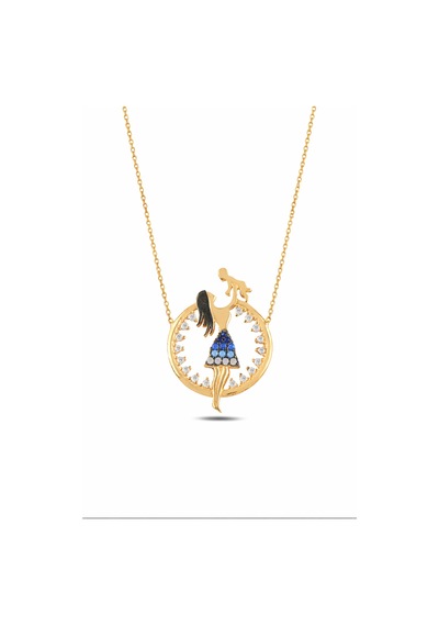Çekirdekjewelry Işıklı Hediye Kutulu 925 Ayar Gümüş Anne Bebek Kolye Sarı Altın Kaplama Zirkon Taşlı Sarı Çekirdekjewelry Işıklı Hediye Kutulu 925 Ayar Gümüş Anne Bebek Kolye Sarı Altın Kaplama Zirkon Taşlı Sarı
