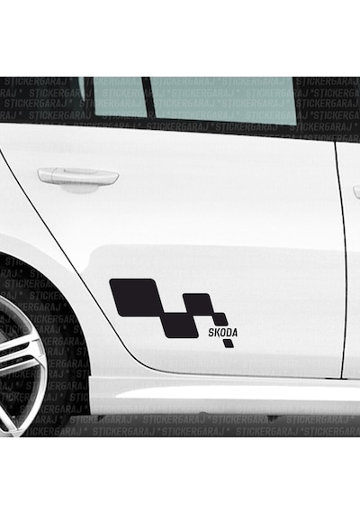 Skoda Fabia Yan Kapı Sticker Aksesuarı Tuning Araca Özel