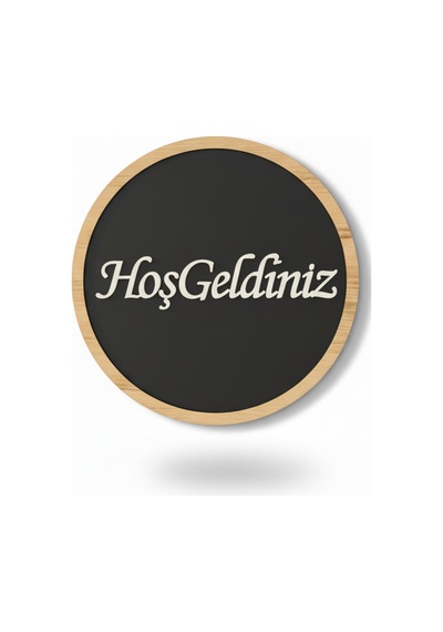 Pey Aksesuar Kapı Süsü Hoş Geldiniz Modern Kahverengi