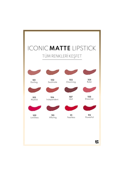 Note Cosmetics Iconic Matte Lipstick Kalıcı Mat Ruj 107 Idol - Kahverengi 107