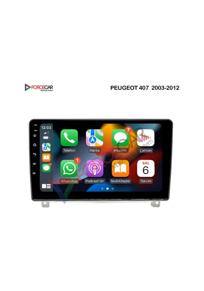 PEUGEOT 407 ANDROİD MULTİMEDYA 2_32 KABLOSUZ CARPLAY