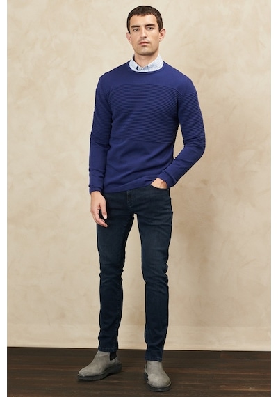 AC&Co / Altınyıldız Classics Erkek İndigo Anti-Pilling Özellikli Tüylenme Yapmayan Standart Fit Bisiklet Yaka Çizgi Dokulu Triko 4A4921100065IND3XL İndigo AC&Co / Altınyıldız Classics Erkek İndigo Anti-Pilling Özellikli Tüylenme Yapmayan Standart Fit Bisiklet Yaka Çizgi Dokulu Triko 4A4921100065IND3XL İndigo