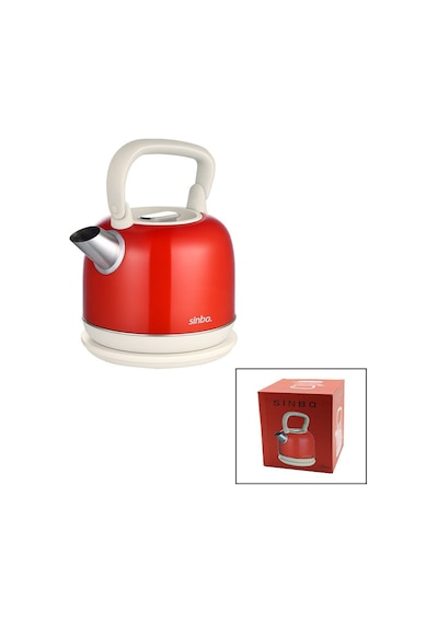 Retro Kırmızı Nostalji Demlik Model Çelik Kettle Su Isıtıcı 2.2lt 1800w Gizli Resiztans Sk-8035 5570