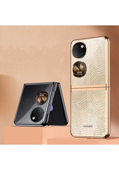 Rba Aksesuar Huawei P50 Pocket Kılıf Rba Kıpta Kapak - Siyah Siyah