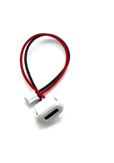Type C Panel Montaj Dişi Soket 2 Pin 10cm Kablolu Beyaz Uzatma Konnektör Araba Kamera Oyuncak Telef