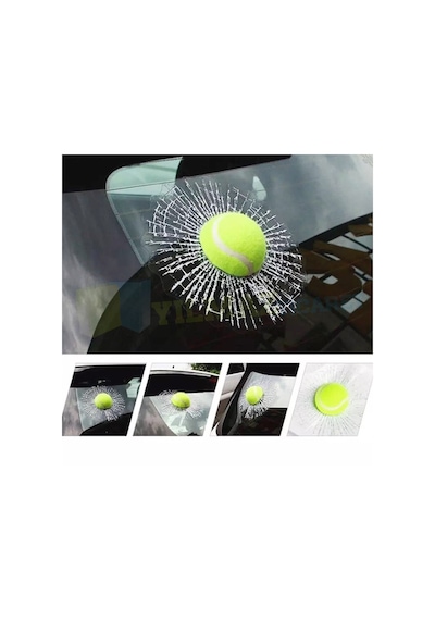 Cam Kırık Tenis Topu Oto Sticker Araba Etiket Yapıştırma 3D