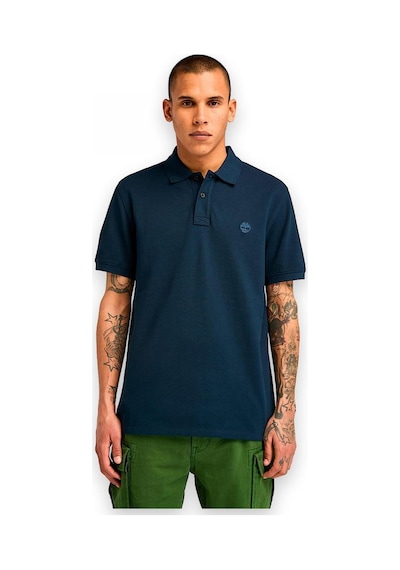 Timberland Tb0a6bx4 Millers River Sleeve Stretch Polo Lacivert Erkek T-shirt Mavi