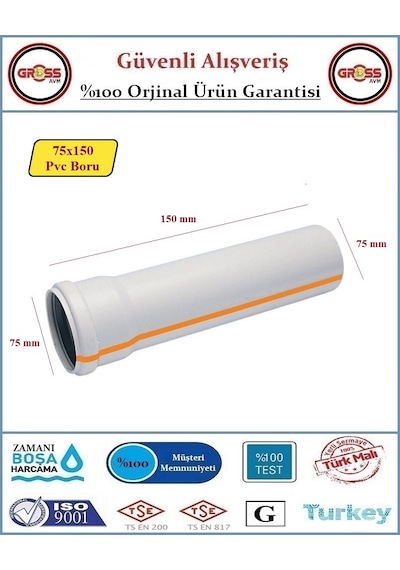 Fırat Pvc Boru - 75x150mm 75mm