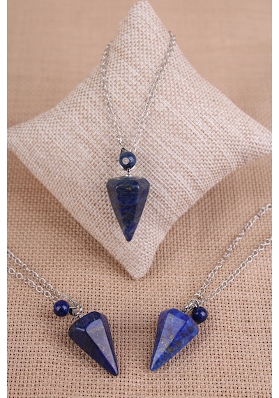 Lapis Lazuli Doğal Taş Pandül - Sarkaç 93912064 Mavi