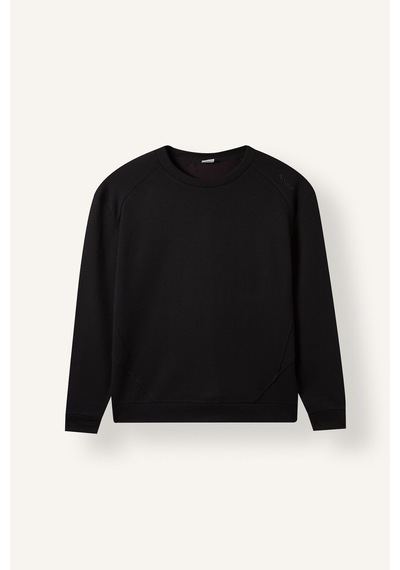 Defacto Standart Fit Bisiklet Yaka Dikiş Detaylı Baskılı Sweatshirt I0568ax26wnbk81 Siyah-bk81