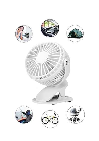 Çalışma Masası Ve Yatak Başlığı İçin Klipsli Mini Fan Diğer