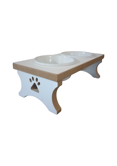 Realwood Seramik Kaseli Kedi Köpek Mama Su Kabı Standı 800 ML
