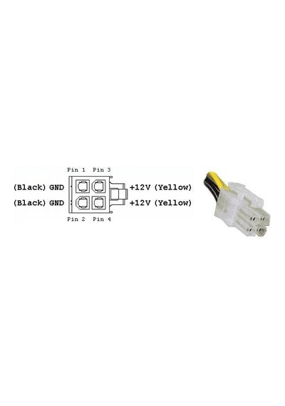 Lunatic 1651 4 Pin Atx Cpu Güç Uzatma Kablosu Dişi Erkek 12v 20 Cm Uzunlukta Bağlantı Noktalı 0.1 M