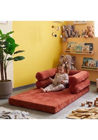 Miniwood Montessori Yatak Oyun Alanlı Bebek Yer Yatağı Sünger Çocuk Karyola 98 x 150 CM